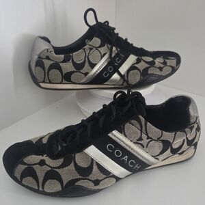 Coach Black and Silver Sneakers